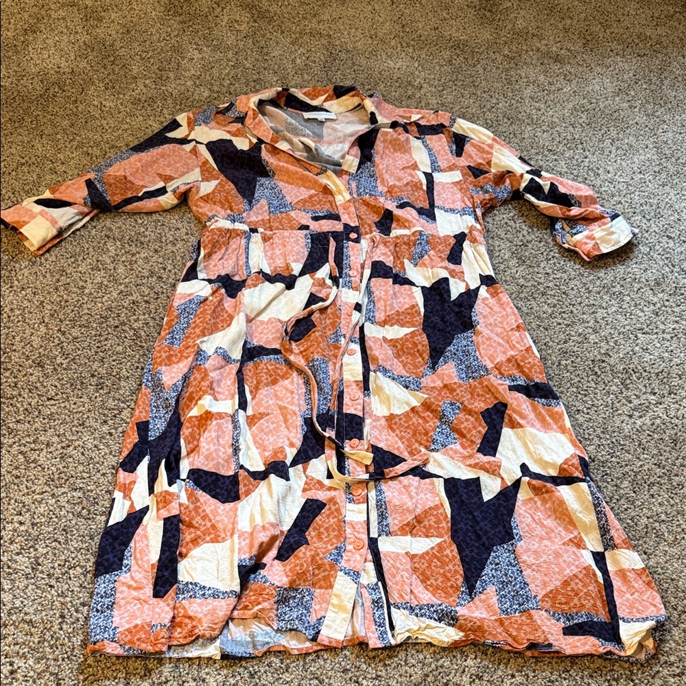 Corey Lynn Calter Multicolor Abstract Midi Dress